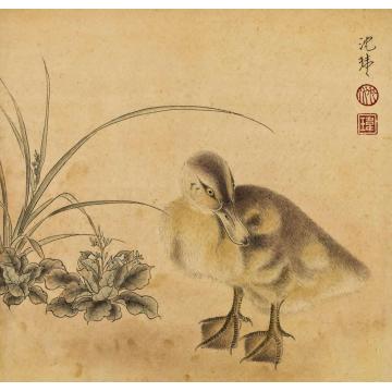 沈玮国画花鸟仿古作品003字画之家