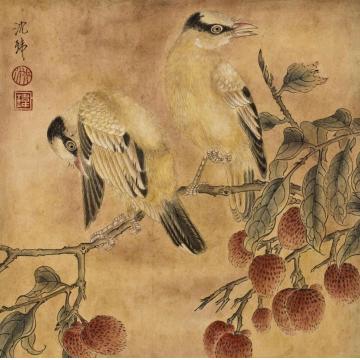 沈玮国画花鸟仿古作品004字画之家
