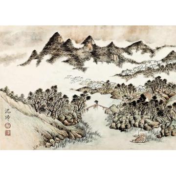 沈玮国画山水仿古作品010字画之家