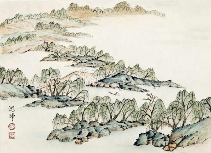 国画家沈玮字画之家