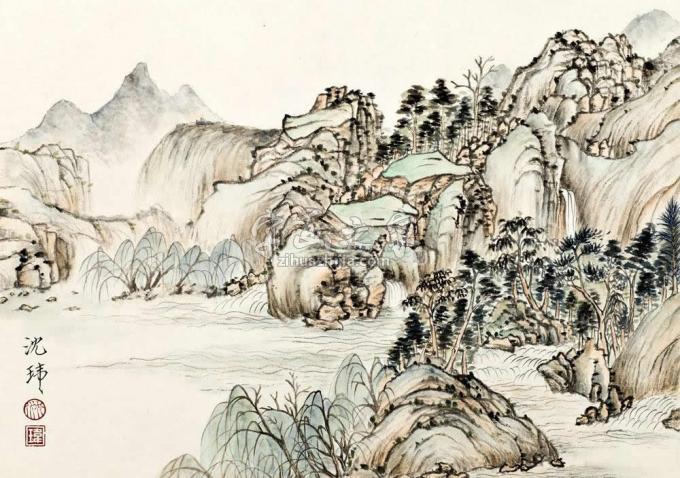 国画家沈玮字画之家