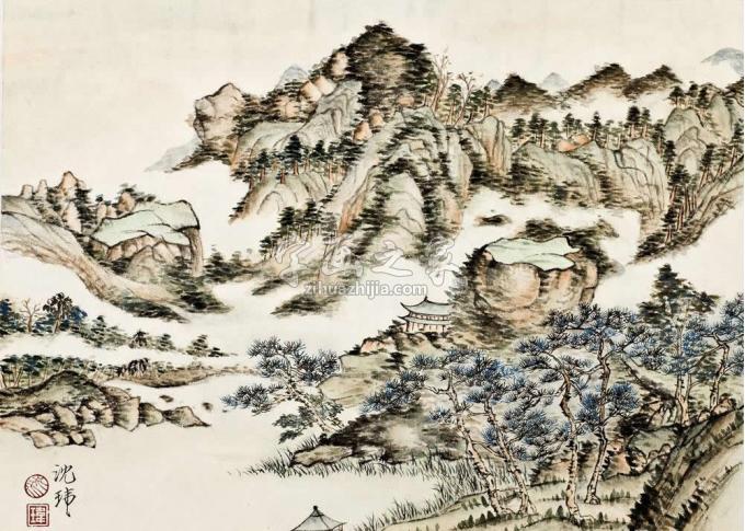 国画家沈玮字画之家