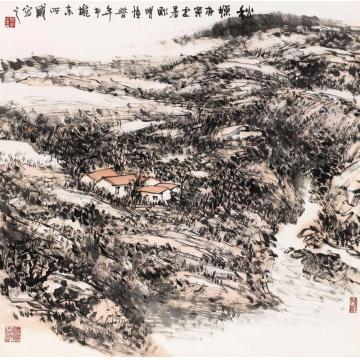 耿明国画山水秋塬字画之家