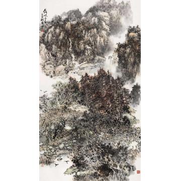 耿明国画山水石门峡冬至字画之家