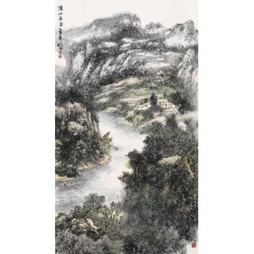 耿明国画山水溪山氤氲字画之家