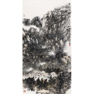 耿明国画山水霜沁白鹅岭字画之家