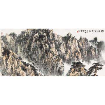 耿明国画山水群峰竞秀图字画之家