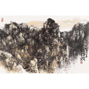 耿明国画山水初冬的山谷字画之家