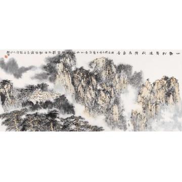 耿明国画山水黄山西海排云楼字画之家