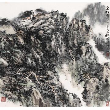 耿明国画山水光明顶上字画之家