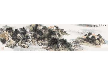 耿明国画山水湖山旖旎字画之家