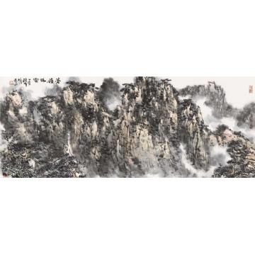 耿明国画山水苍岭卧云字画之家