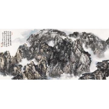 耿明国画山水登黄山字画之家