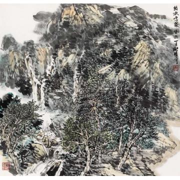 耿明国画山水幽谷鸣泉字画之家