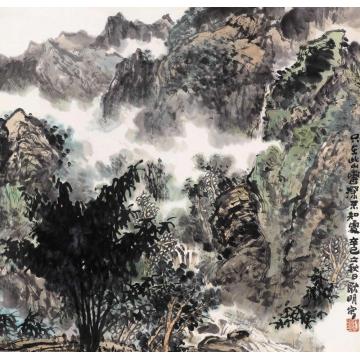 耿明国画山水云深不知处字画之家