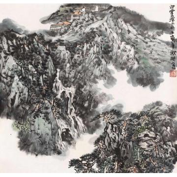 耿明国画山水白云深处字画之家