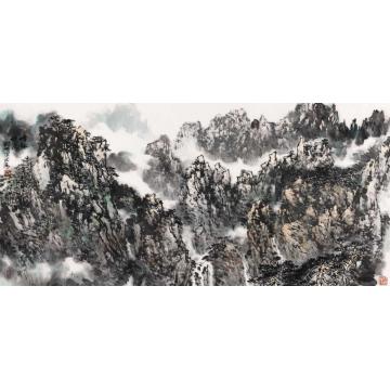 耿明国画山水峰林烂漫字画之家