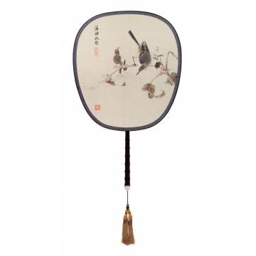 马新阳国画花鸟蒲塘秋影字画之家