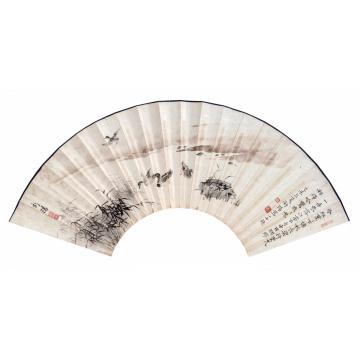 马新阳国画花鸟秋塘芦雁字画之家