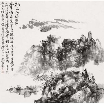 程大利国画山水拟元人简笔字画之家