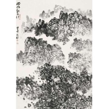 程大利国画山水太行写生八字画之家