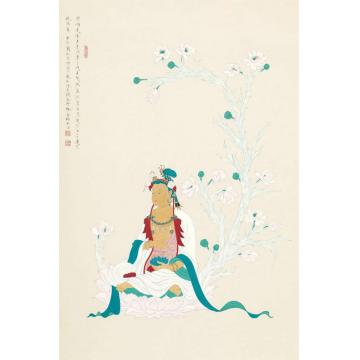 李巍松国画人物金相菩萨字画之家