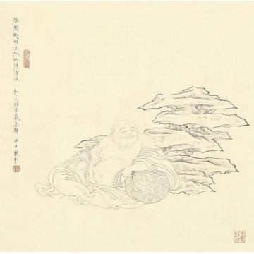 李巍松国画人物白描十八应真册页（七）字画之家