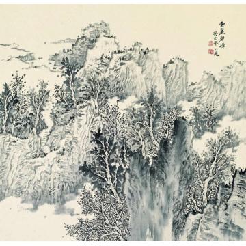 潘一见国画山水云岩碧嶂字画之家