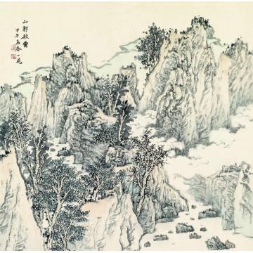 潘一见国画山水山郭秋云字画之家