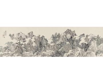 潘一见国画山水云林春意字画之家