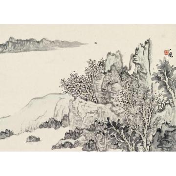 潘一见国画山水山水册页02字画之家