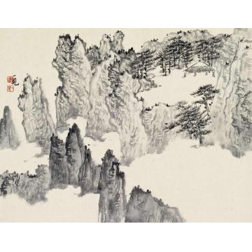 潘一见国画山水山水册页07字画之家