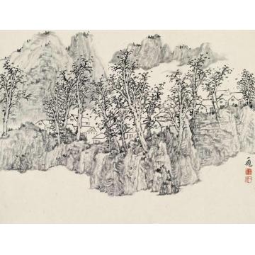 潘一见国画山水山水册页12字画之家