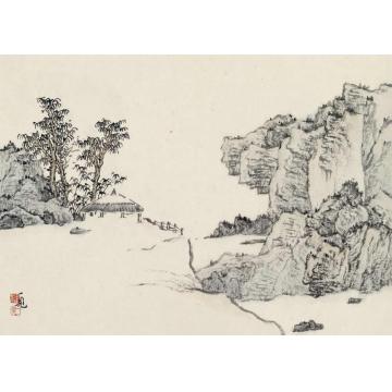 潘一见国画山水山水册页13字画之家