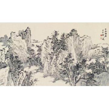 潘一见国画山水空谷幽居字画之家