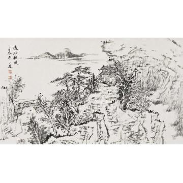潘一见国画山水远岫松风字画之家