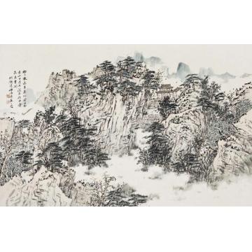 潘一见国画山水德清禅师诗意字画之家
