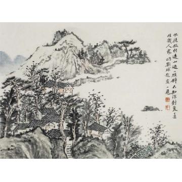 潘一见国画山水明人诗意字画之家