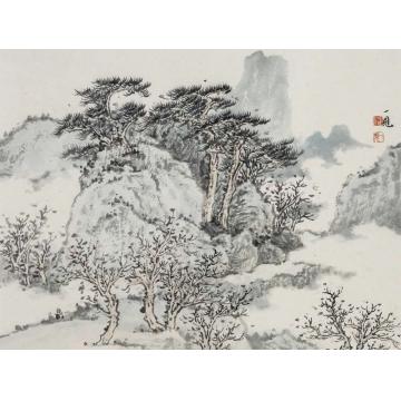 潘一见国画山水云山清影之山水字画之家