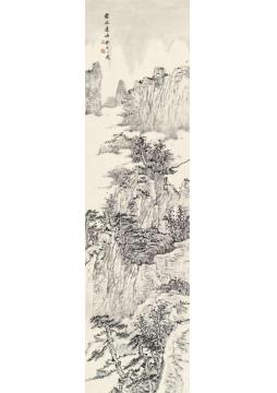 潘一见国画山水春夏秋冬四条屏之一字画之家