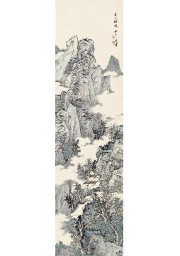 潘一见国画山水春夏秋冬四条屏之三字画之家