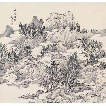 潘一见国画山水晴峰烟岭字画之家