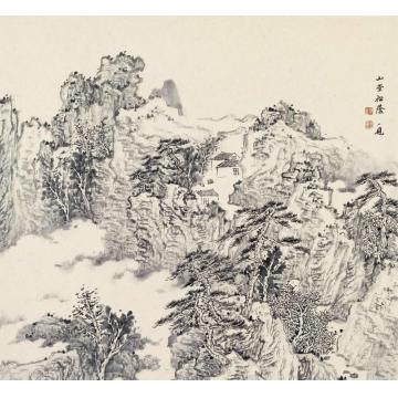 潘一见国画山水山堂松阴字画之家