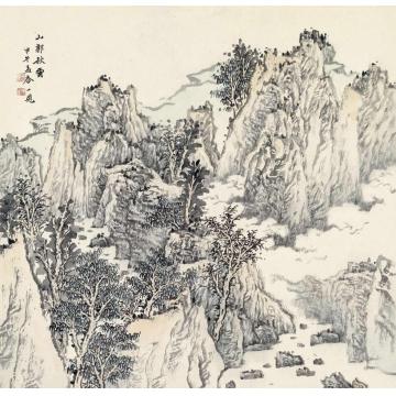潘一见国画山水山郭秋云字画之家