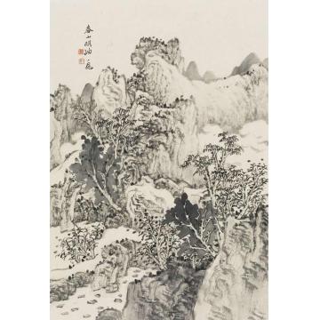 潘一见国画山水春山明岫字画之家