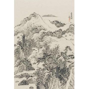 潘一见国画山水春溪晚晴字画之家