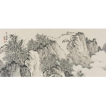 潘一见国画山水丹山归雲字画之家