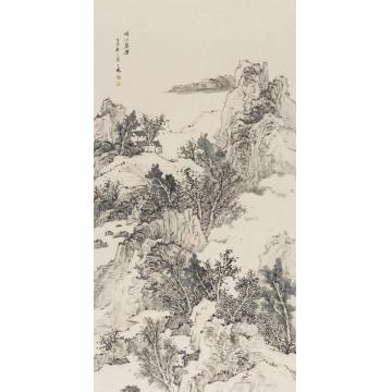 潘一见国画山水晴江翠壁字画之家
