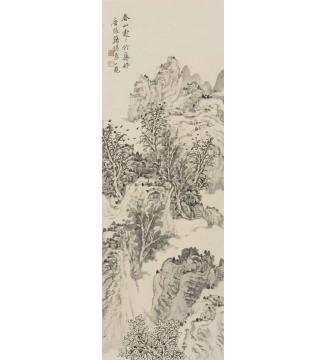 潘一见国画山水唐张籍诗意字画之家
