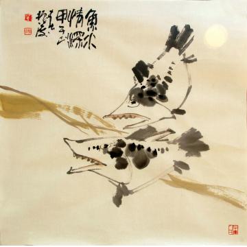 董振涛国画花鸟鱼水情深字画之家